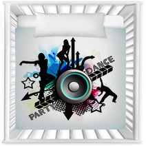 Musical Dance Party Background. Flyer Or Banner. Nursery Decor 51724950