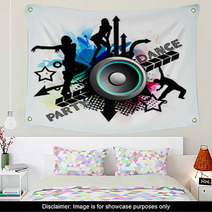 Musical Dance Party Background. Flyer Or Banner. Wall Art 51724950