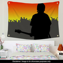 Musician Appears On Stage Wall Art 20807212