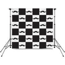 Mustache Seamless Pattern Backdrops 62502305