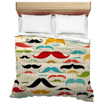 Mustache Seamless Pattern In Vintage Style Bedding 51304363