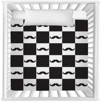 Mustache Seamless Pattern Nursery Decor 62502305