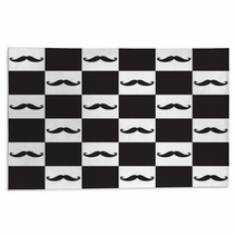 Mustache Seamless Pattern Rugs 62502305