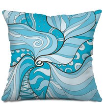 mysterious background in turquoise Pillows 40747576