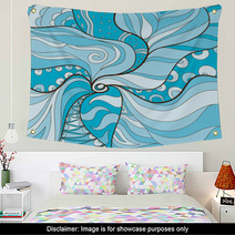 mysterious background in turquoise Wall Art 40747576