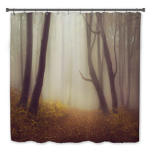 Mysterious Foggy Forest With A Fairytale Look Bath Decor 63658689