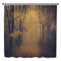 Mysterious Foggy Forest With A Fairytale Look Bath Decor 63658697