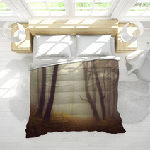 Mysterious Foggy Forest With A Fairytale Look Bedding 63658689