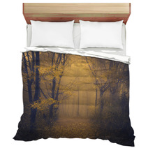 Mysterious Foggy Forest With A Fairytale Look Bedding 63658697