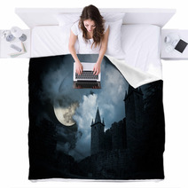 Mysterious Medieval Castle Blankets 60762592