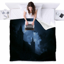 Mysterious Medieval Castle Blankets 60943216