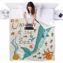 Narwhal The Unicorn Of The Sea Blankets 92172991