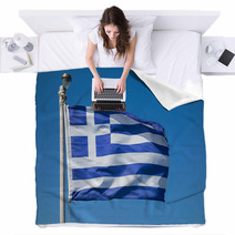 National Flag Of Greece Blankets 67248134