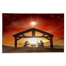 Nativity Christian Christmas Scene Rugs 54352064
