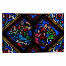 Nativity Scene At Christmas - Stained Glass Rugs 57895083