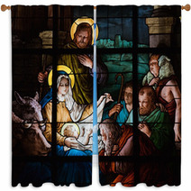 Nativity Scene - Christmas Window Curtains 30167669