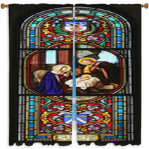 Nativity Scene, Church Of St. Catherine, Bethlehem Window Curtains 18430128