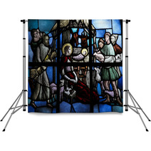 Nativity Scene Stained Glass Backdrops 37600349