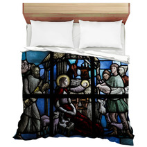 Nativity Scene Stained Glass Bedding 37600349