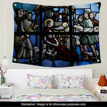 Nativity Scene Stained Glass Wall Art 37600349