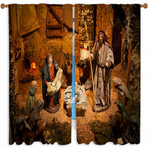 Nativity Scene Window Curtains 45613014