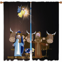 Nativity Scene Window Curtains 59487381