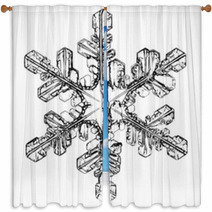 Natural Crystal Snowflake Macro Window Curtains 59472838