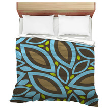 Nature Blue And Brown Leaves Print Bedding 71145850