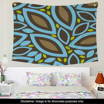 Nature Blue And Brown Leaves Print Wall Art 71145850