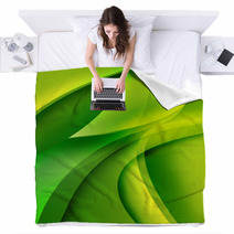 Nature Green Abstract Blankets 4688486