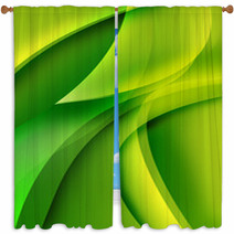 Nature Green Abstract Window Curtains 4688486