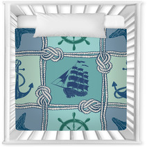 Nautical Patchwork Seamless Pattern Nursery Decor 66922490