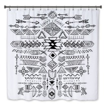 Navajo Aztec Vector Tribal Ethnic Ornament Bath Decor 108780560