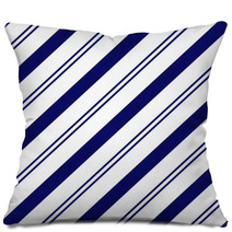 Navy Blue Diagonal Lines Stripes Pillows 59484441