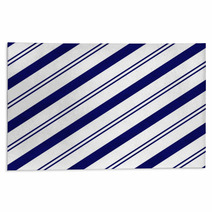 Navy Blue Diagonal Lines Stripes Rugs 59484441