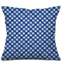 Navy Blue Gingham Fabric  Background Pillows 48493977