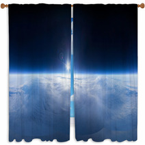Near Space Photography  20km Above Ground / Real Panorama Window Curtains 59140782