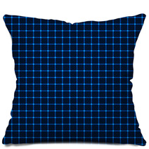 Neon Blue Grid Pillows 62480442