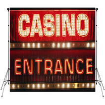 Neon Casino Entrance Sign Backdrops 2327503