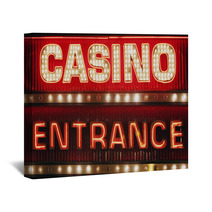Neon Casino Entrance Sign Wall Art 2327503