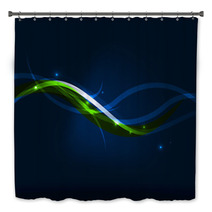 Neon Glowing Lines Abstract Background Bath Decor 63197670