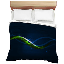 Neon Glowing Lines Abstract Background Bedding 63197670