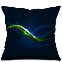 Neon Glowing Lines Abstract Background Pillows 63197670