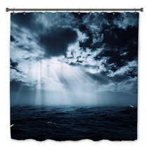 New Hope In The Stormy Ocean, Abstract Environmental Backgrounds Bath Decor 64846091