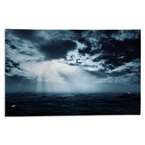 New Hope In The Stormy Ocean, Abstract Environmental Backgrounds Rugs 64846091