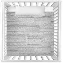 New Tiled White Brick Wall Background And Texture Nursery Decor 70232728