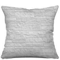 New Tiled White Brick Wall Background And Texture Pillows 70232728