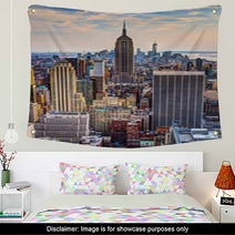 New York City At Dusk Wall Art 55075201