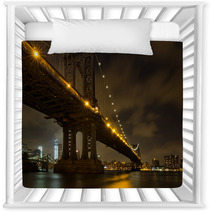New York City Bridges At Night Nursery Decor 60558395