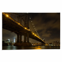 New York City Bridges At Night Rugs 60558395